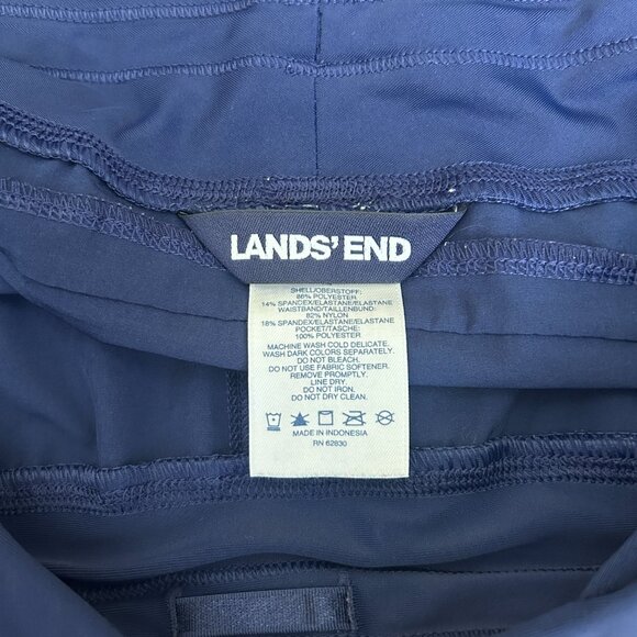 Lands End Shorts Womens 12 Navy Blue Active Quick Dry Pull On - Picture 7 of 7